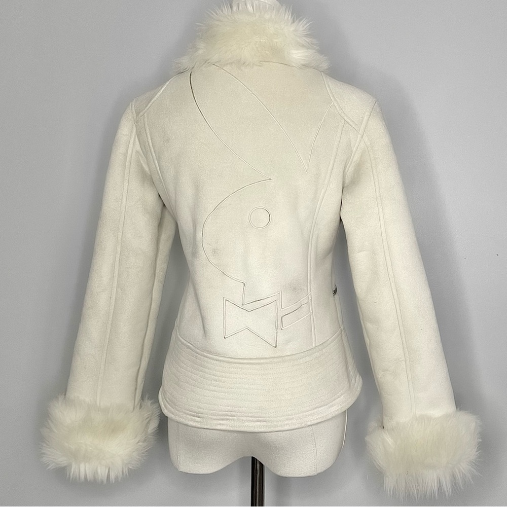 SOLD Playboy Faux Fur Suede Coat - Picture 2 of 5